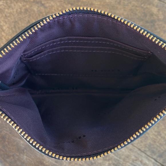 COACH Black Pebble Leather Wristlet With Rivets - Picture 5 of 10